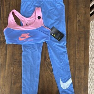 Nike Pink and Blue Activewear Set